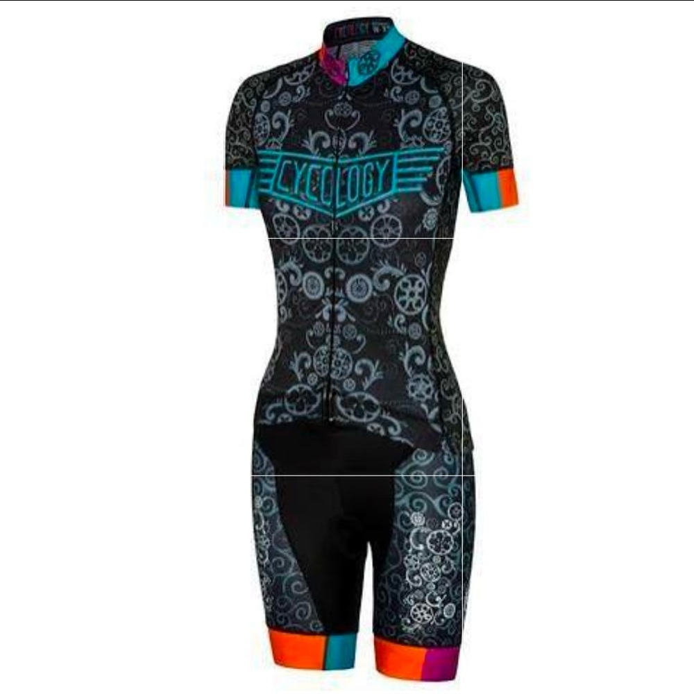 Cycology Womens Jersey and Bib Shorts Size Medium
